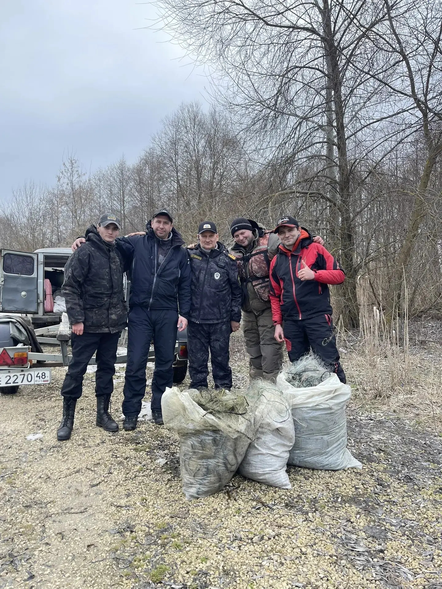 Из реки Воронеж выловили брошенные сети