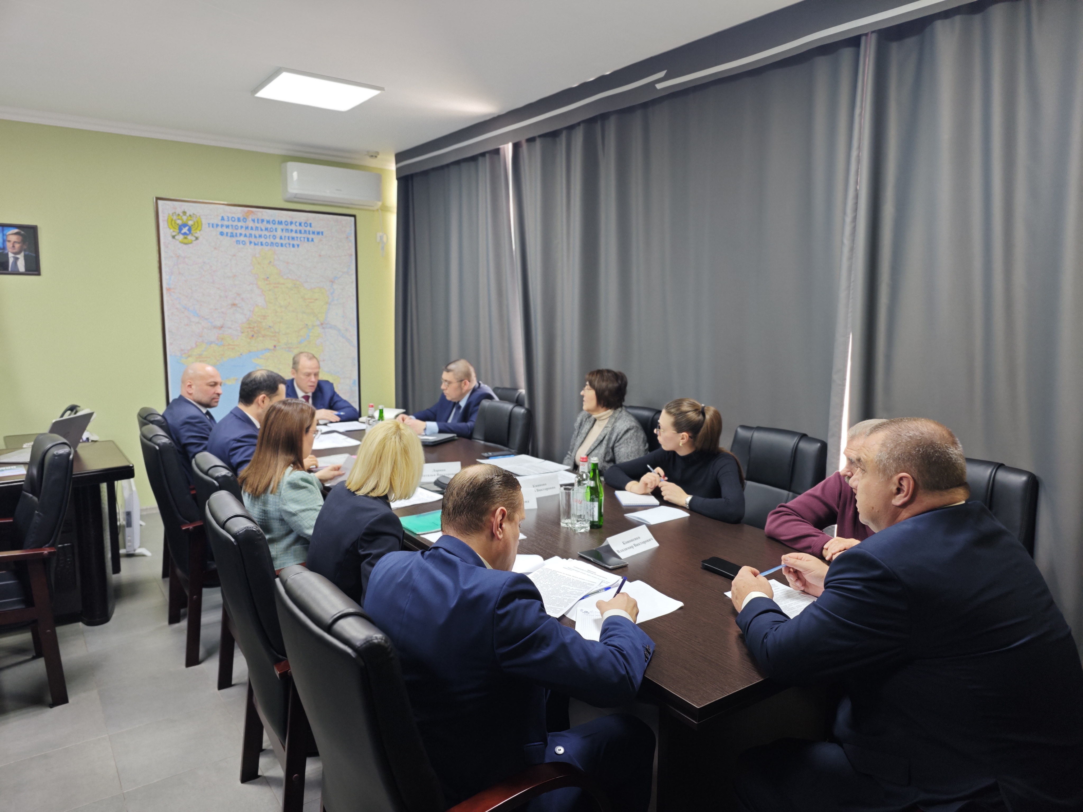 Совещание по вопросу развития аквакультуры на территории Ростовской области под председательством заместителя руководителя Федерального агентства по рыболовству В.И. Соколова